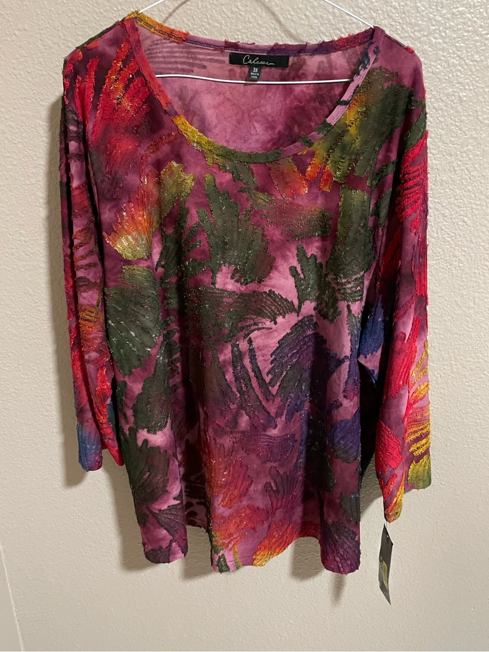 Calessa multicolor blouse top NEW